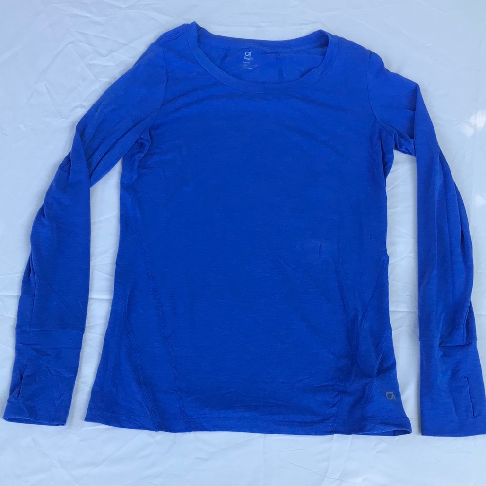 Blue Women’s Long Sleeve Athletic Shirt